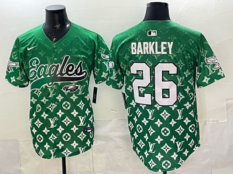 Men 2026 Philadelphia Eagles #26 Barkley Green Nike Limited NFL Jersey style 0006